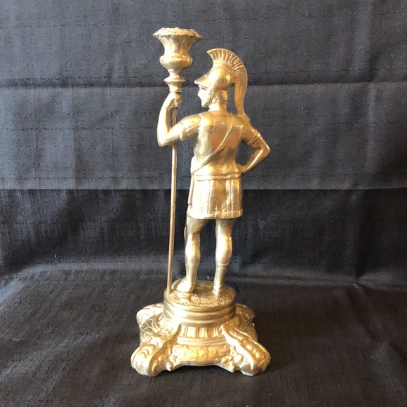 Rare Roman Praetorian Guard; brass over cast iron figure antique statue … - Picture 8 of 10